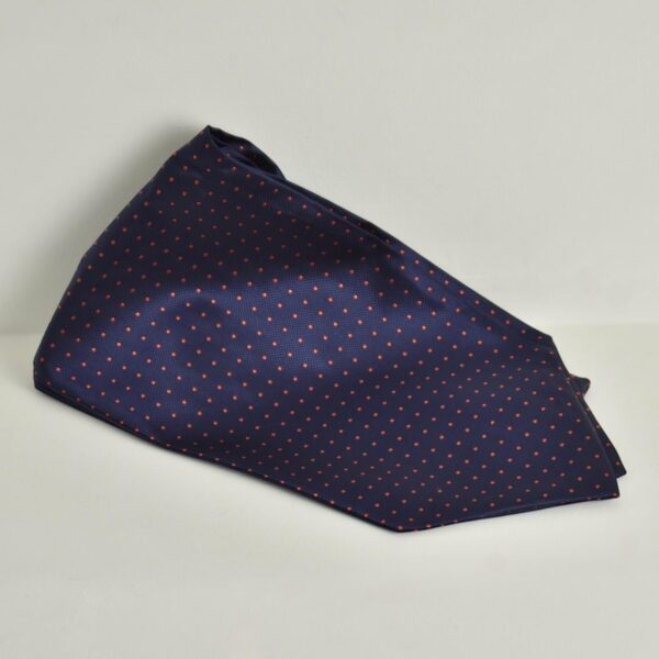 Ascot Azul con puntos rojos
