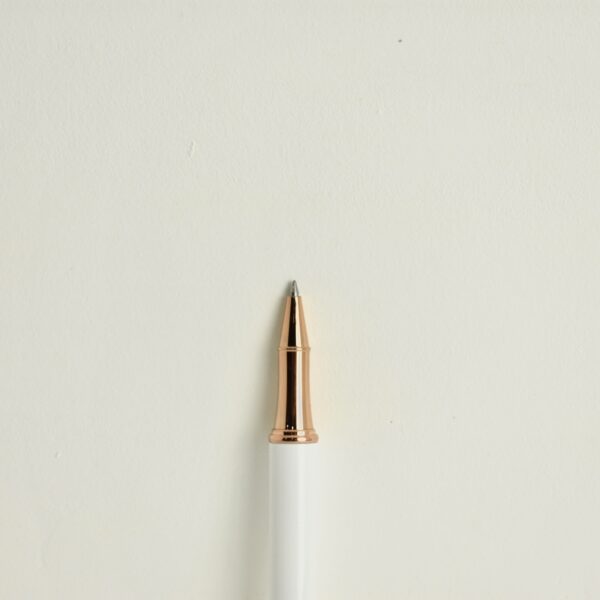*Lapicera N°1 - Blanca con Cobre - Imagen 2