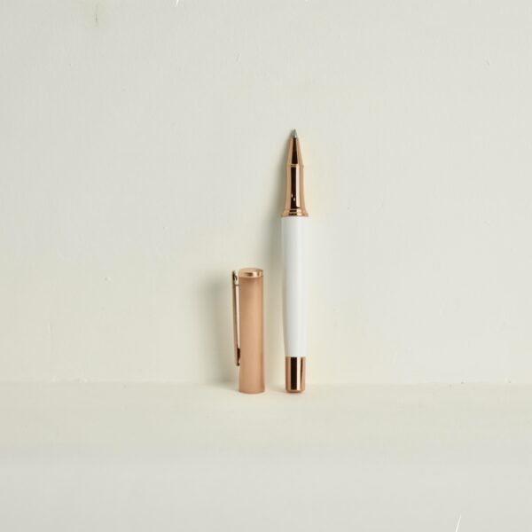 *Lapicera N°1 - Blanca con Cobre