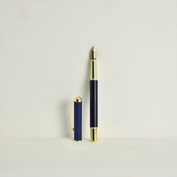 *Pluma Estilográfica N°2 - Negra con tapa azul